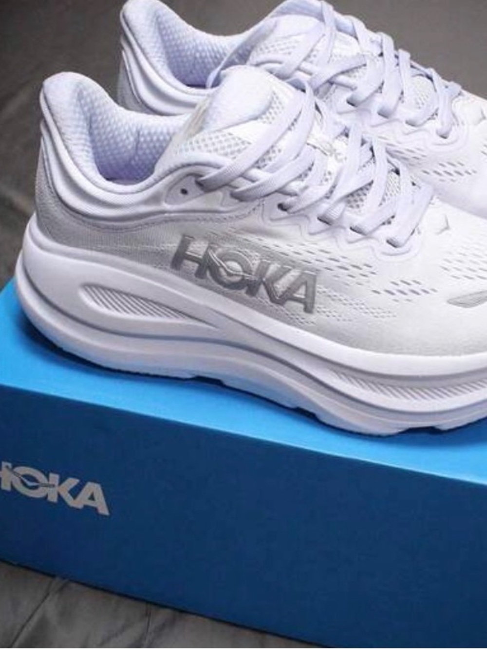 HOKA Women's White Athletic Running Shoes